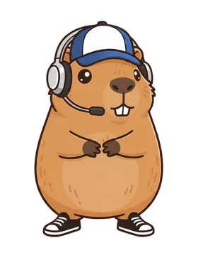 Barry wearing a headset